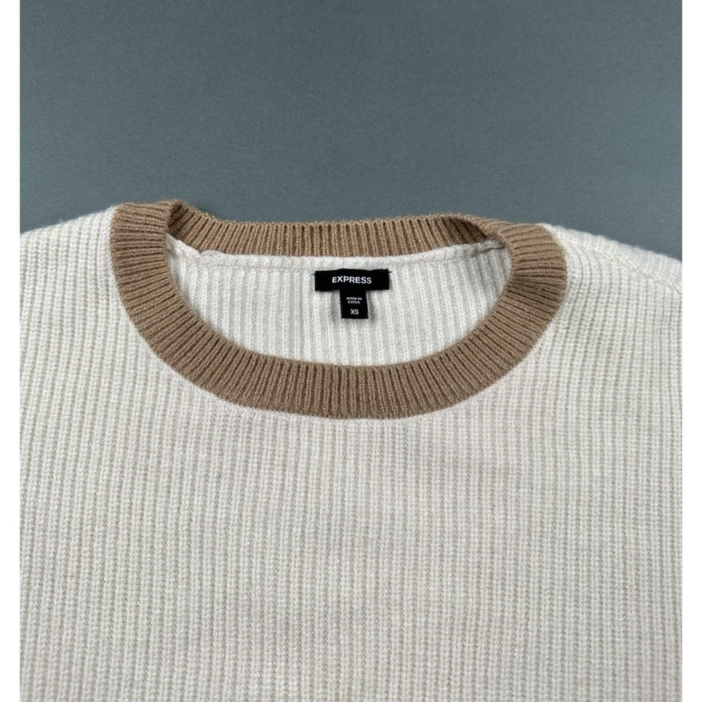 Express Women's Crewneck Pecan Long Sleeved Size XS Relaxed Fit Sweater - Picture 2 of 9